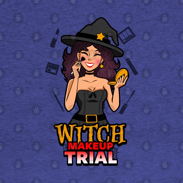 Pretty Funny Witch Feminist Girl Makeup Halloween Original Cartoon by BoggsNicolas